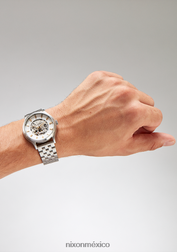 Nixon espectros Z2VL2N118 mirar plata blanca
