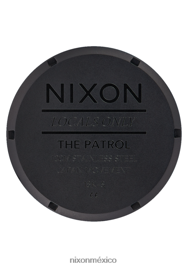 Nixon patrulla Z2VL2N124 mirar negro mate/oro