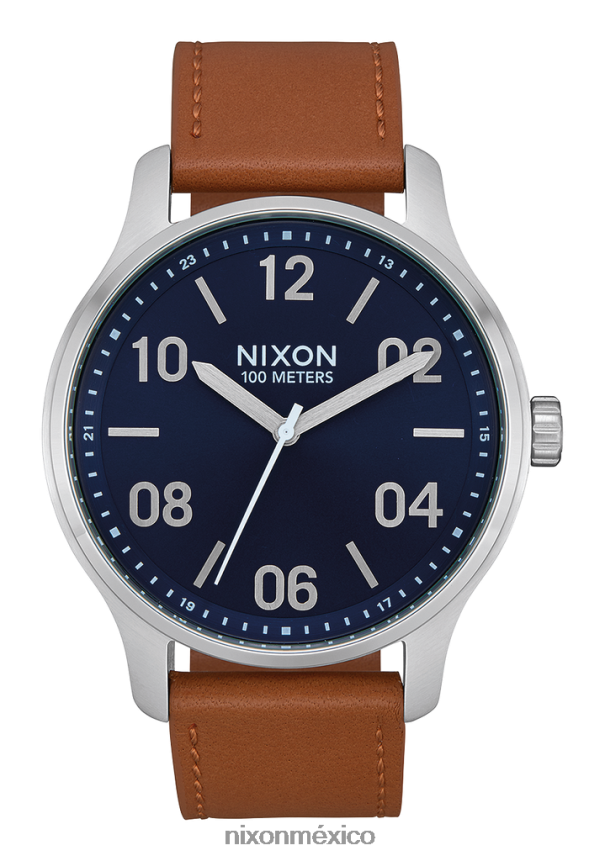 Nixon patrulla de cuero Z2VL2N105 mirar azul marino/silla de montar
