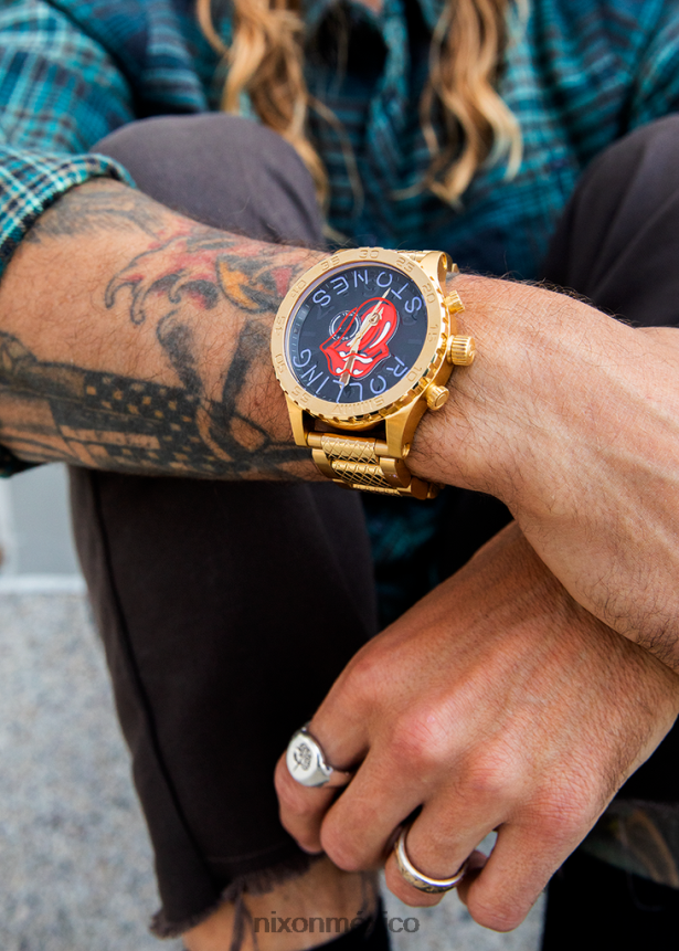 Nixon piedras rodantes 51-30 Z2VL2N122 mirar oro/negro