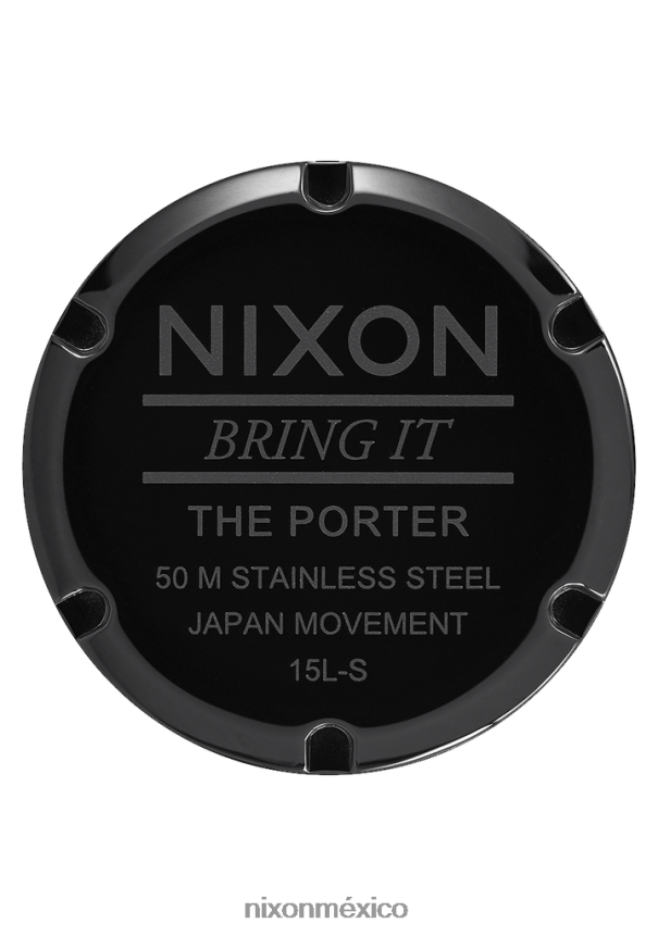 Nixon portero de cuero Z2VL2N60 mirar todo negro/oro