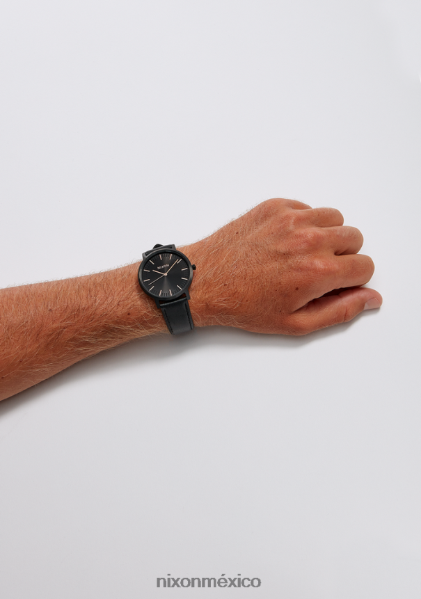 Nixon portero de cuero Z2VL2N60 mirar todo negro/oro