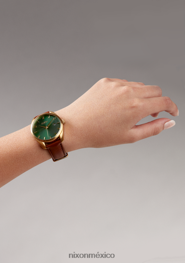 Nixon thalia cuero Z2VL2N257 mirar todo dorado/rayo de sol verde