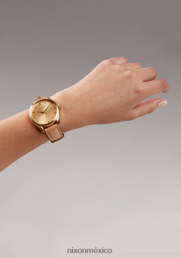 Nixon thalia cuero Z2VL2N259 mirar dorado claro/bronceado