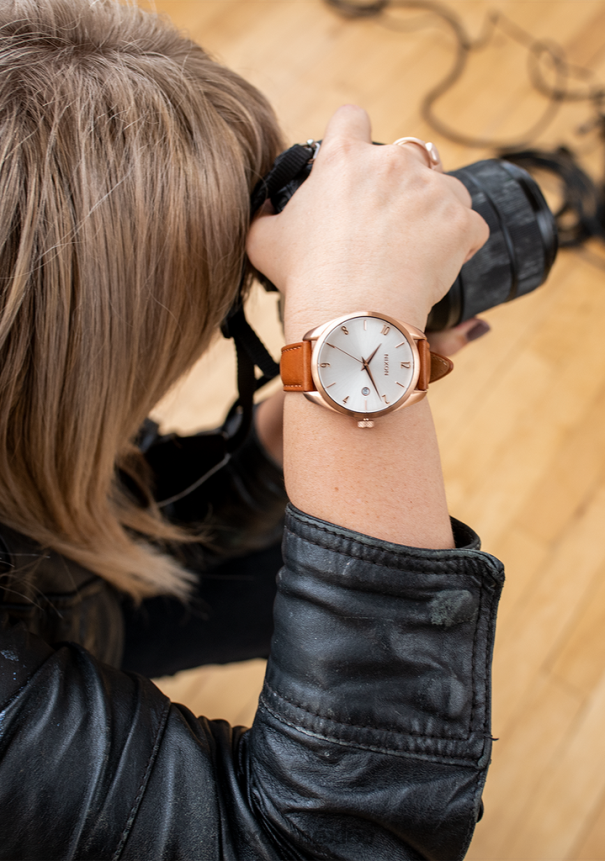 Nixon thalia cuero Z2VL2N260 mirar oro rosa/blanco