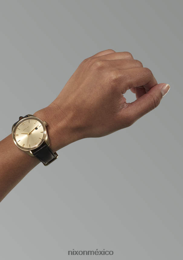 Nixon thalia cuero Z2VL2N262 mirar oro claro/negro
