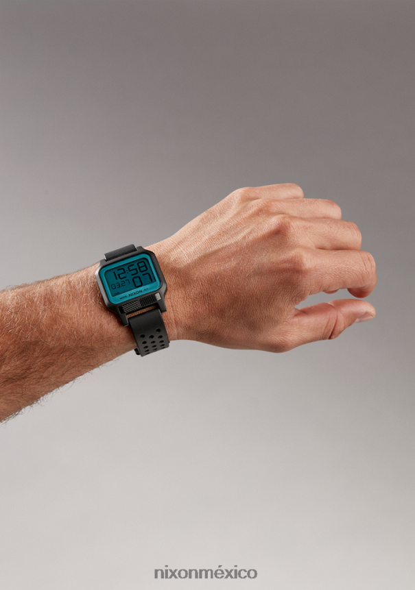 Nixon calor Z2VL2N165 mirar negro/aguamarina positivo