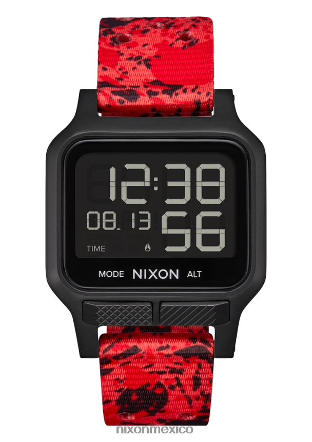 Nixon calor Z2VL2N168 mirar negro/rojo