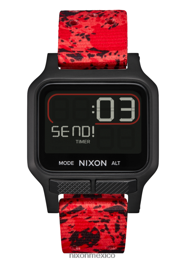 Nixon calor Z2VL2N168 mirar negro/rojo