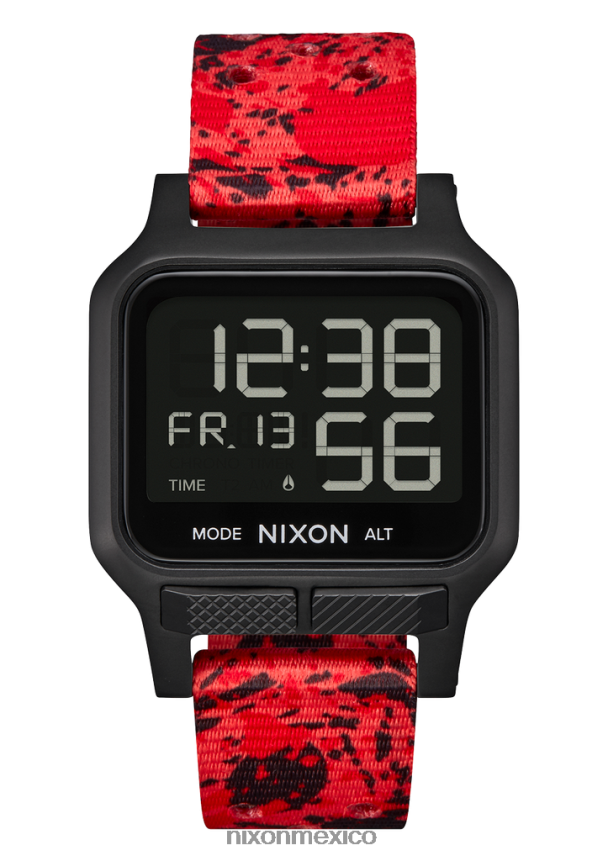 Nixon calor Z2VL2N168 mirar negro/rojo
