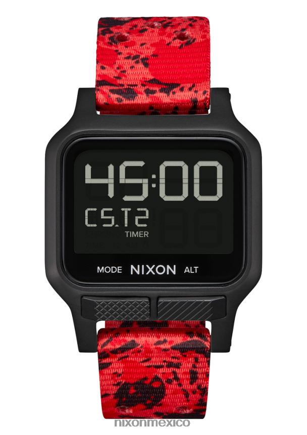 Nixon calor Z2VL2N168 mirar negro/rojo