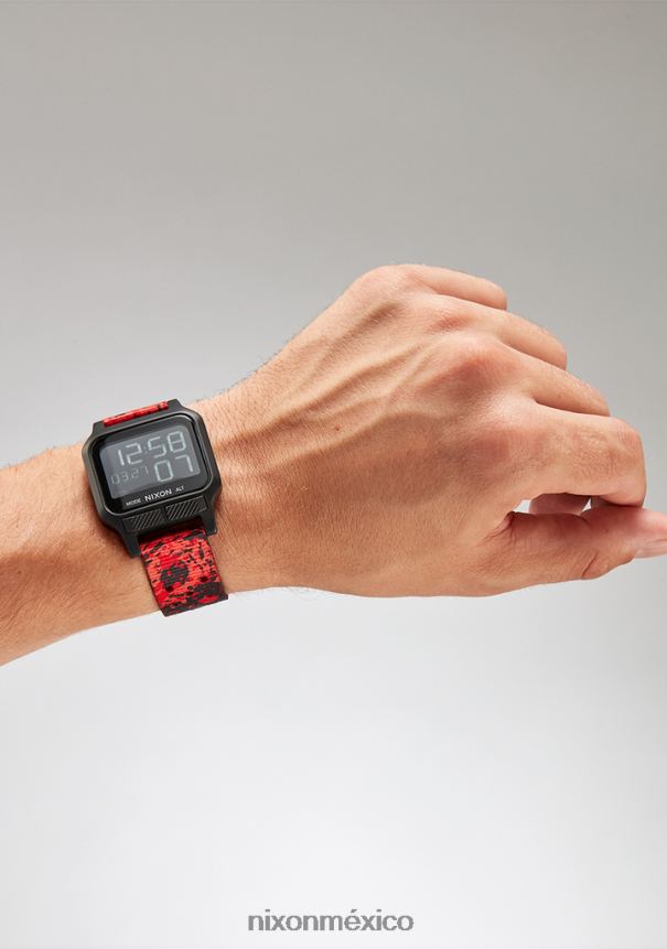 Nixon calor Z2VL2N168 mirar negro/rojo