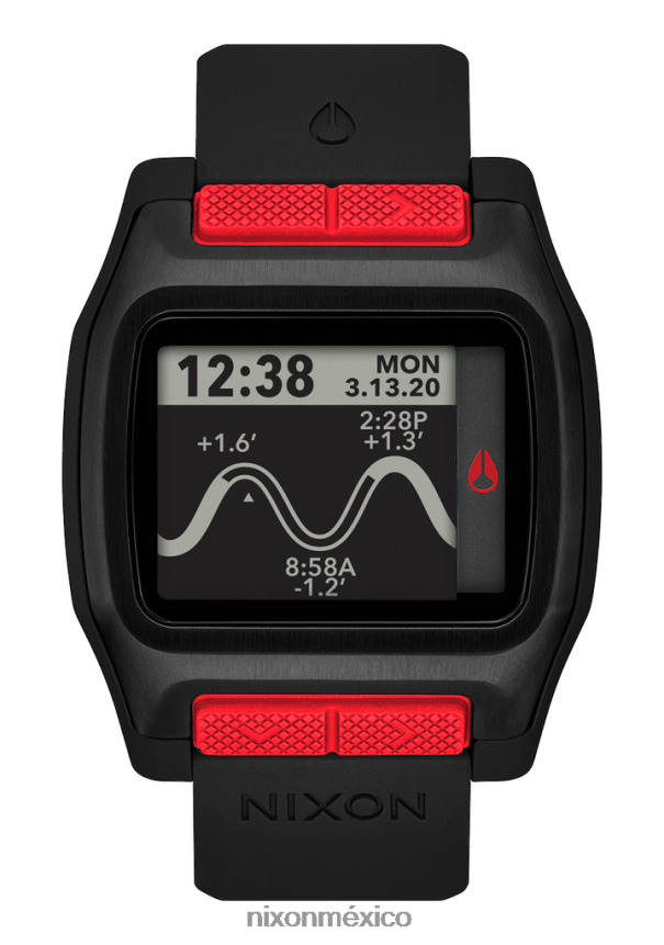 Nixon la marea alta Z2VL2N203 mirar negro/rojo