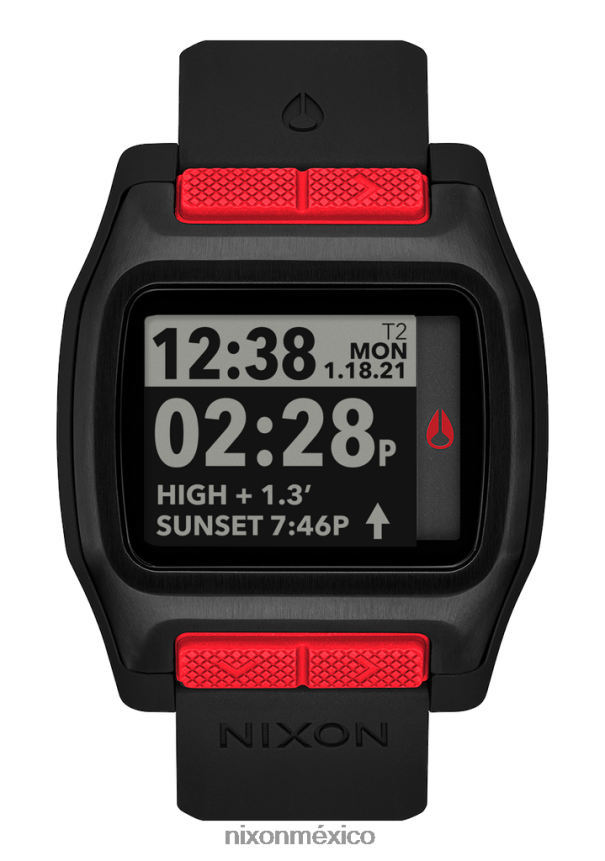 Nixon la marea alta Z2VL2N203 mirar negro/rojo