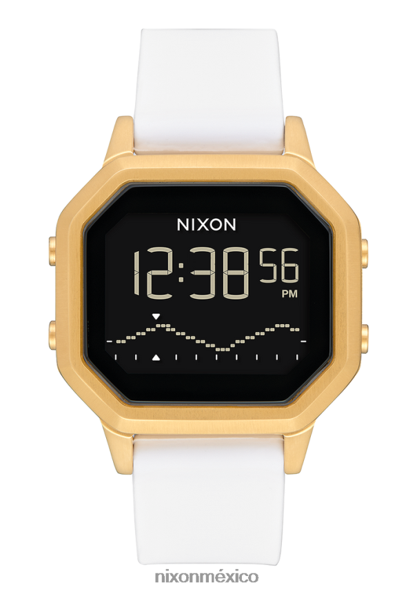 Nixon sirena de acero inoxidable Z2VL2N206 mirar oro/blanco