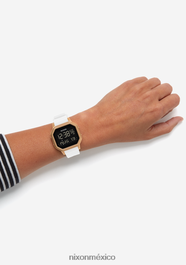 Nixon sirena de acero inoxidable Z2VL2N206 mirar oro/blanco
