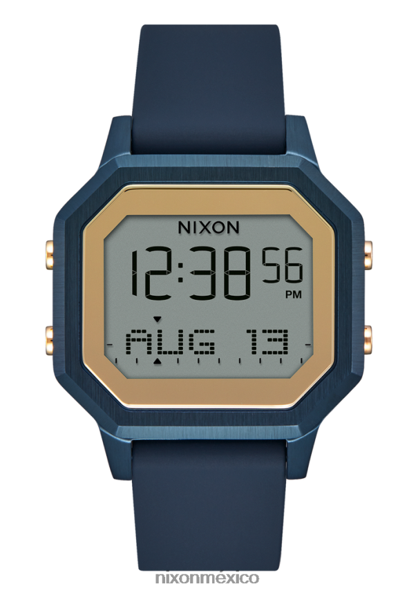 Nixon sirena de acero inoxidable Z2VL2N208 mirar azul marino/oro