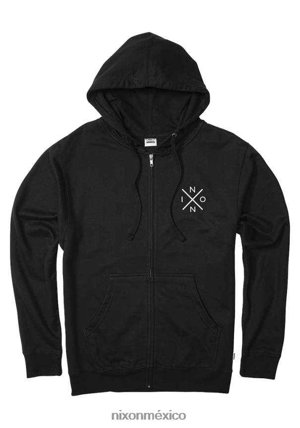 Nixon sudadera con capucha y cremallera completa Z2VL2N466 ropa negro