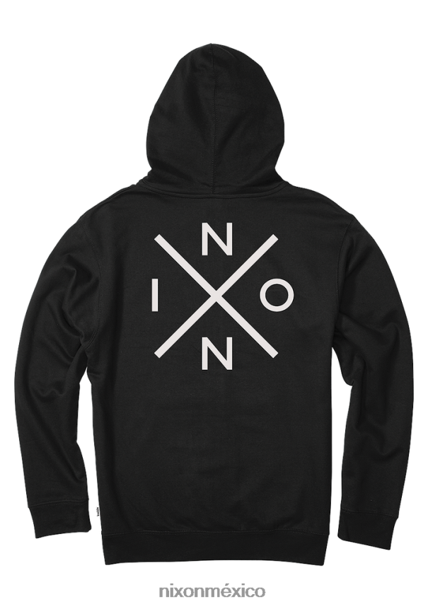 Nixon sudadera con capucha y cremallera completa Z2VL2N466 ropa negro