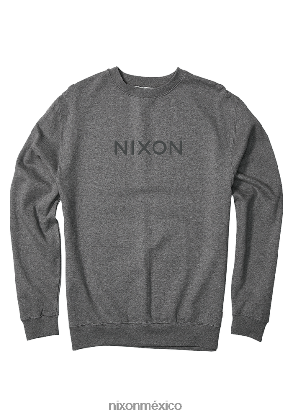 Nixon sudadera con logo bordado Z2VL2N459 ropa gris jaspeado oscuro