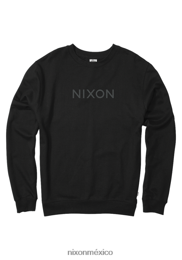 Nixon sudadera con logo bordado Z2VL2N460 ropa negro
