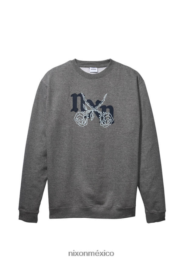 Nixon sudadera rosas Z2VL2N475 ropa gris jaspeado oscuro/gris