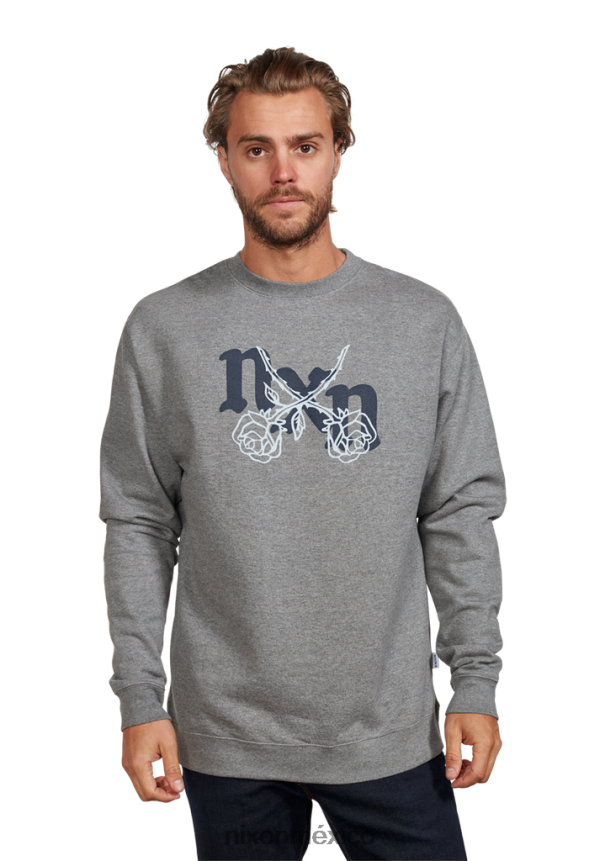 Nixon sudadera rosas Z2VL2N475 ropa gris jaspeado oscuro/gris