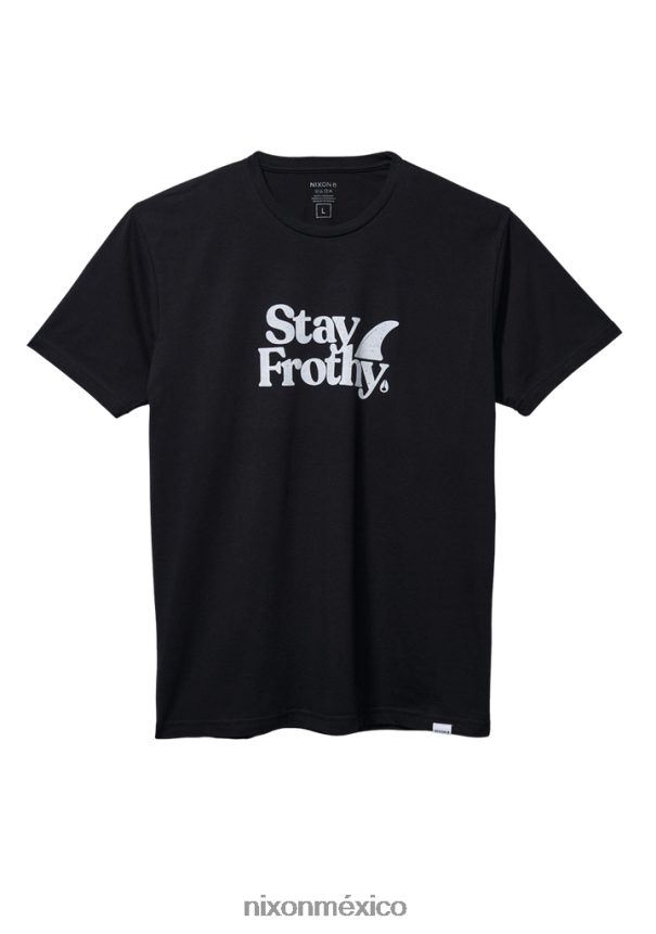 Nixon mantente espumoso repreve camiseta Z2VL2N514 ropa blanco negro