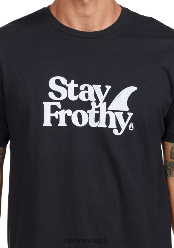 Nixon mantente espumoso repreve camiseta Z2VL2N514 ropa blanco negro